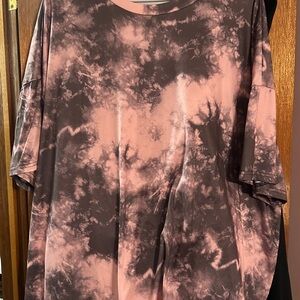 Tie-Dye Pink and Black Women's Top